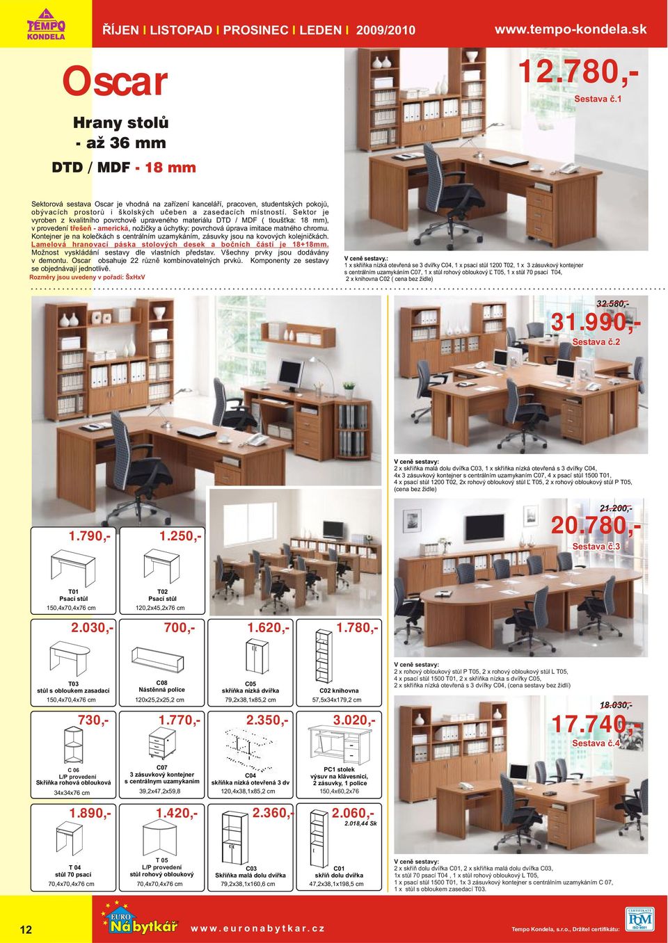 Sektor je vyroben z kvalitního povrchovì upraveného materiálu DTD / MDF ( tlouš ka: 18 mm), v provedení - americká, nožièky a úchytky: povrchová úprava imitace matného chromu.