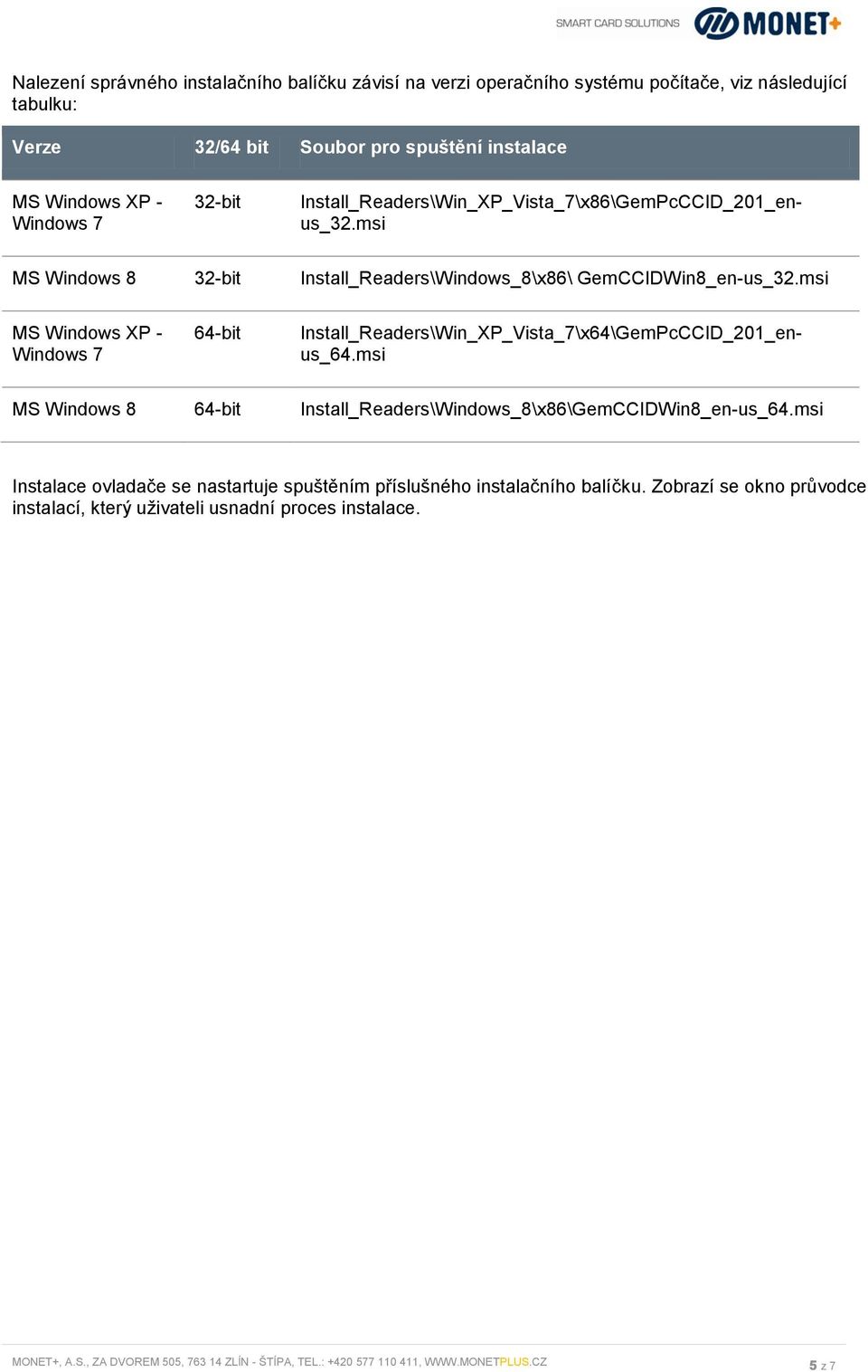 msi Install_Readers\Win_XP_Vista_7\x64\GemPcCCID_201_enus_64.msi MS Windows 8 64-bit Install_Readers\Windows_8\x86\GemCCIDWin8_en-us_64.