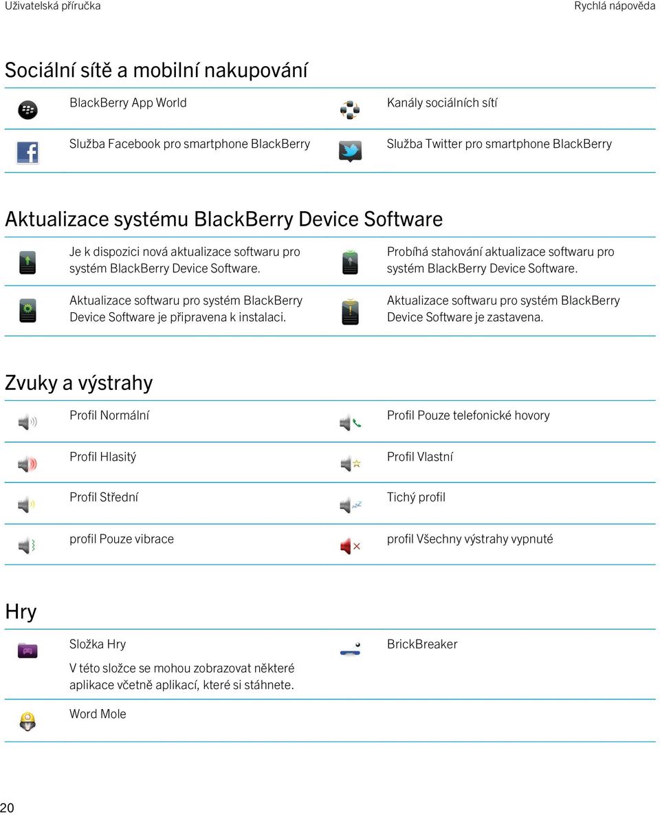 Probíhá stahování aktualizace softwaru pro systém BlackBerry Device Software. Aktualizace softwaru pro systém BlackBerry Device Software je zastavena.