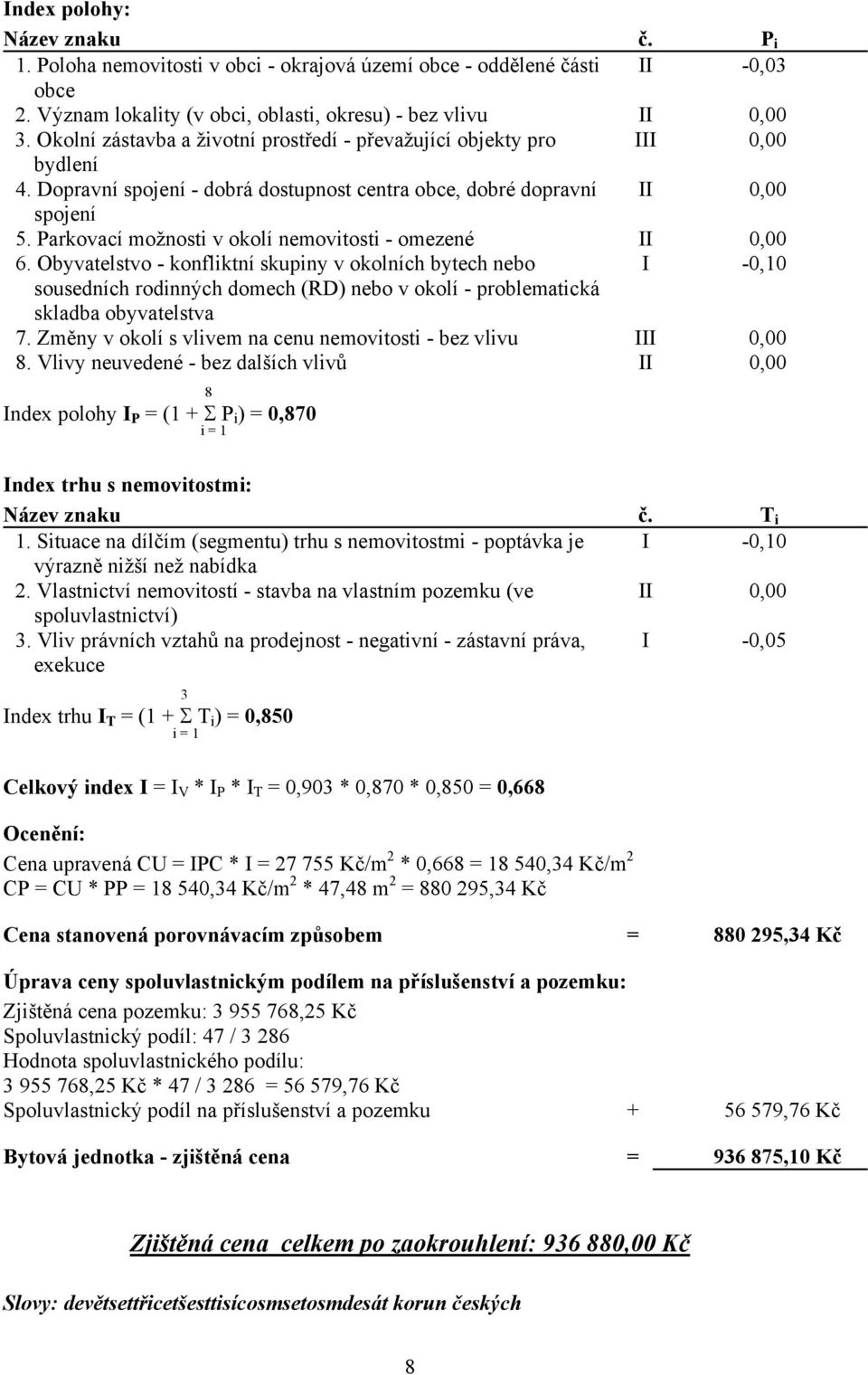 Parkovací možnosti v okolí nemovitosti - omezené II 0,00 6.