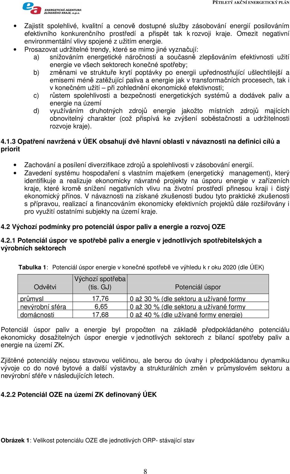 Prosazovat udržitelné trendy, které se mimo jiné vyznačují: a) snižováním energetické náročnosti a současně zlepšováním efektivnosti užití energie ve všech sektorech konečné spotřeby; b) změnami ve