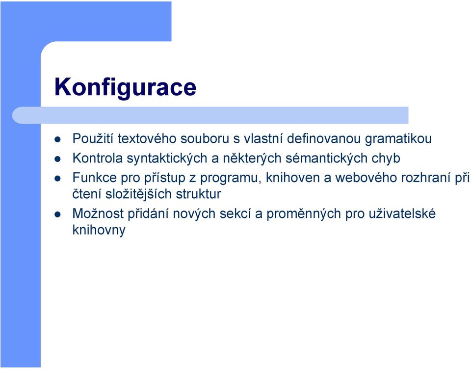 přístup z programu, knihoven a webového rozhraní při čtení