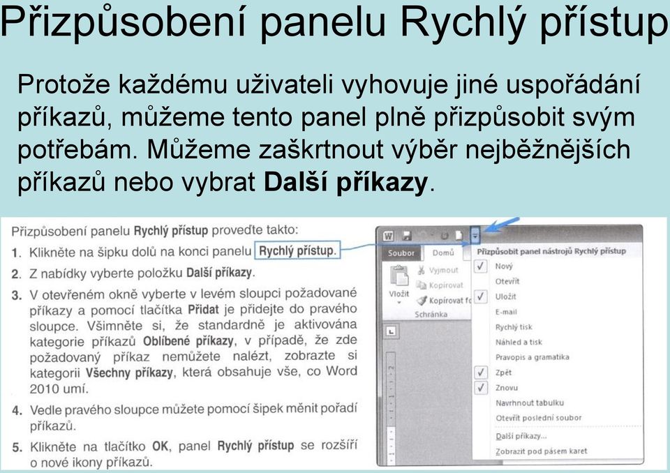 tento panel plně přizpůsobit svým potřebám.