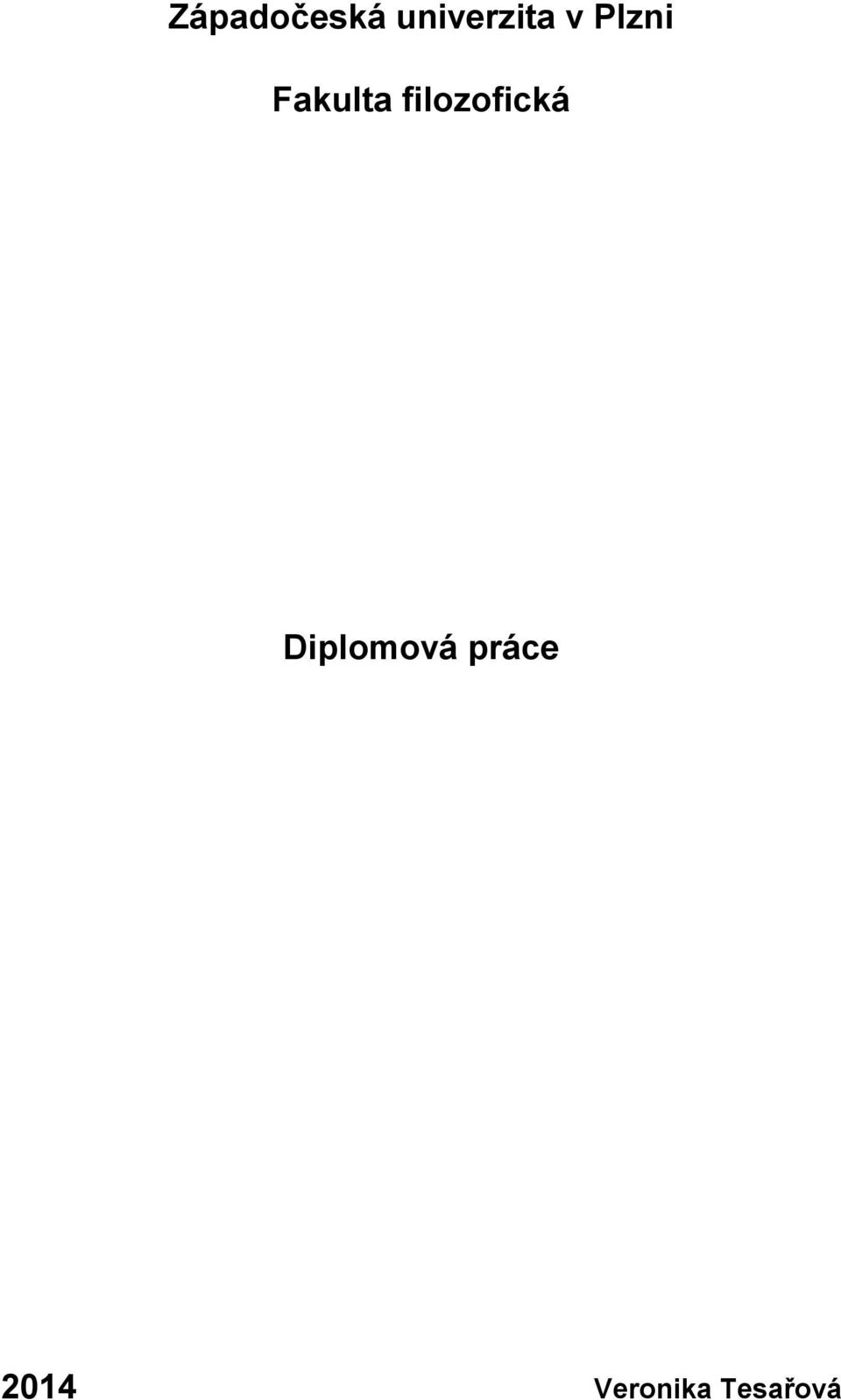 filozofická Diplomová