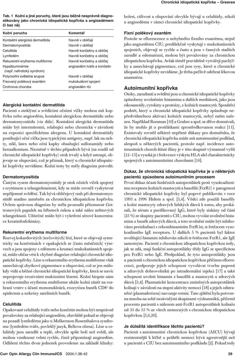 Celulitida Lymfedém Rekurentní erythema multiforme Hypalbuminémie (např.