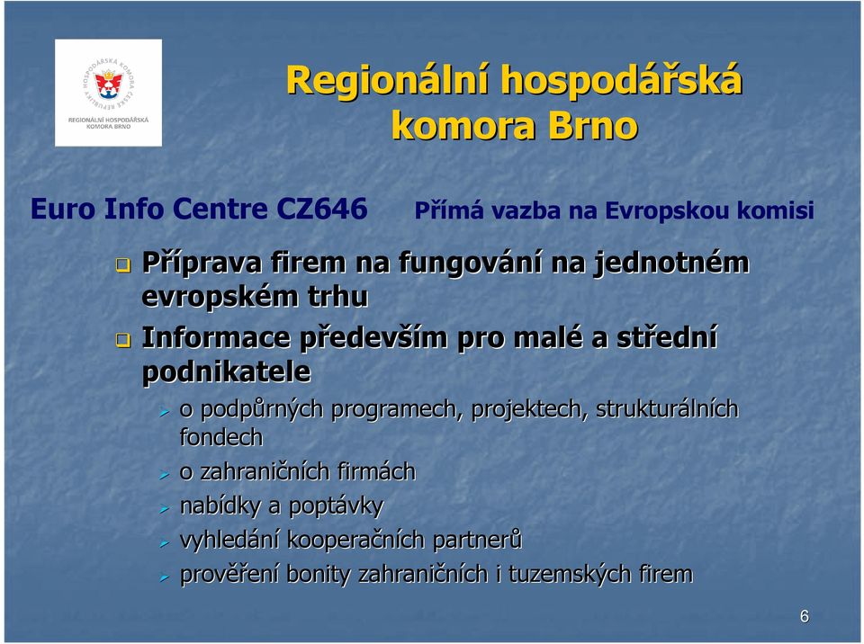 podpůrných programech, projektech, strukturáln lních fondech o zahraničních firmách nabídky