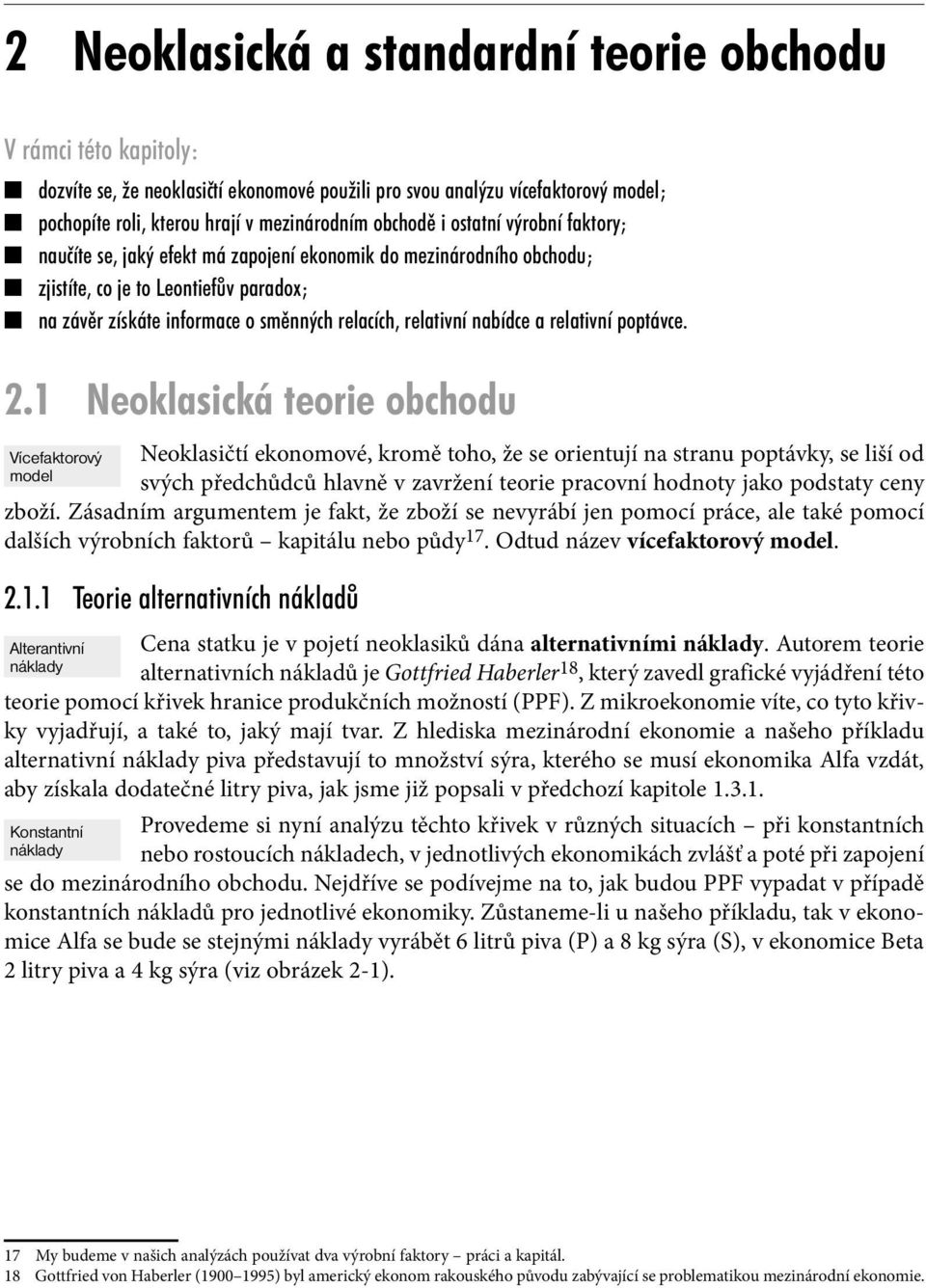 nabídce a relativní poptávce. 2.