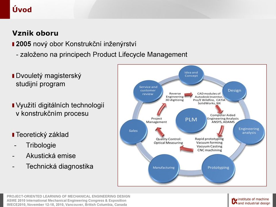 studijní program Využití digitálních technologií v konstrukčním