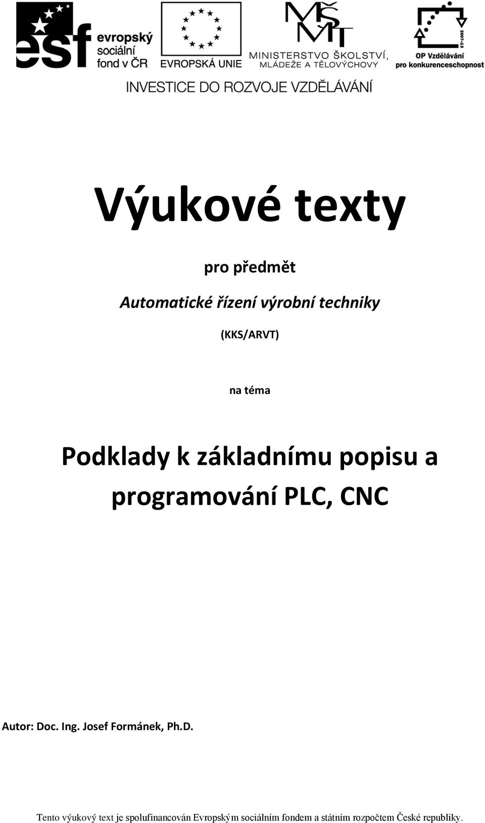 Podklady k základnímu popisu a