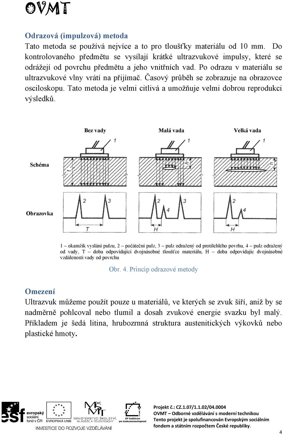 Časový průběh se zobrazuje na obrazovce osciloskopu. Tato metoda je velmi citlivá a umožňuje velmi dobrou reprodukci výsledků.