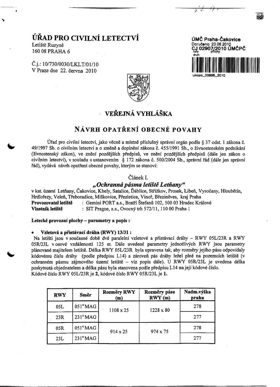 a doplnění zákona č 45S/1991 Sb o živnostenském podnikání (živnostenský zákon) ve zn ění pozd ějších p ředpisů ve znění pozdějších předpisů (dále jen zákon o civilním letectví) v souladu s