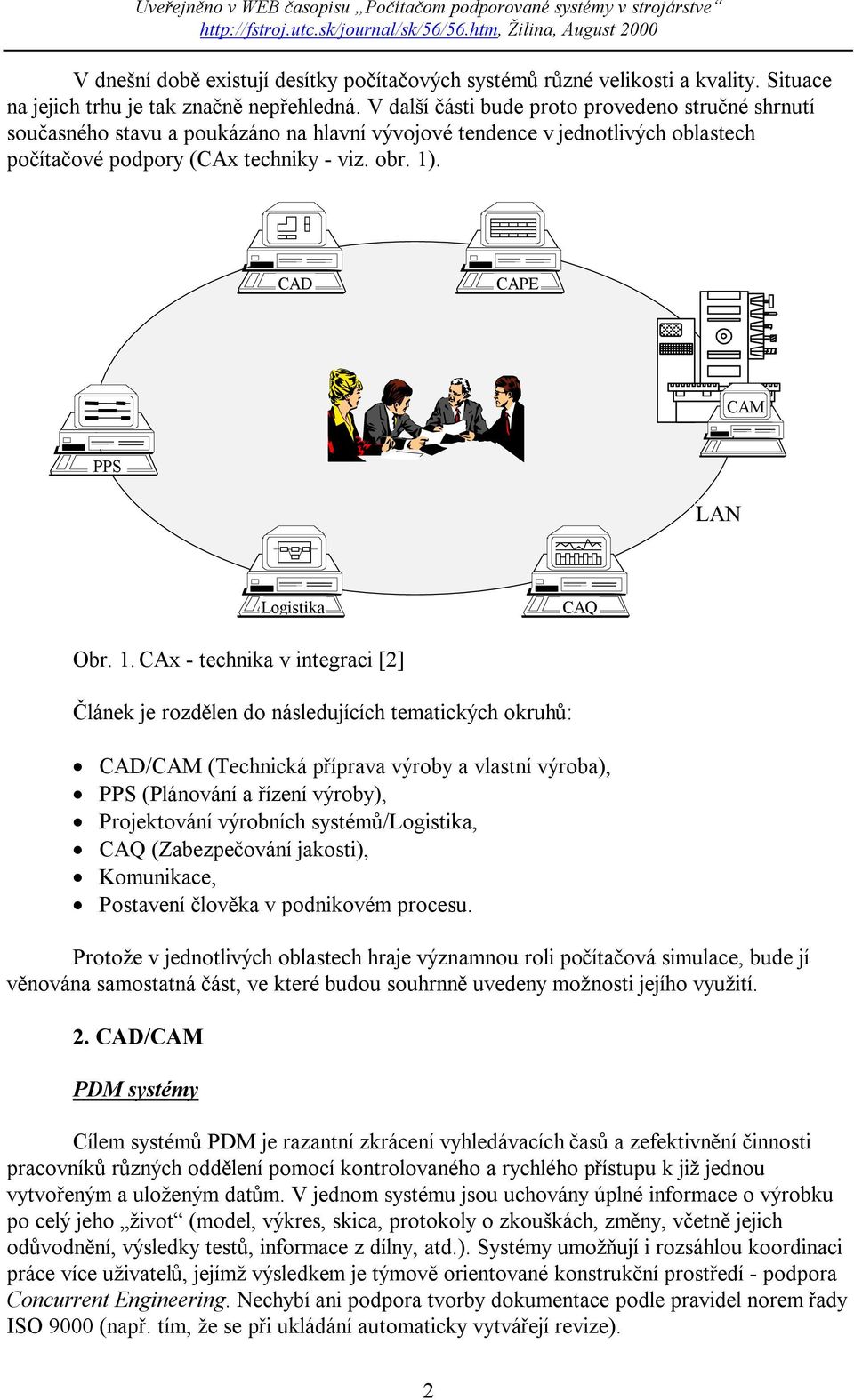 CAD CAPE CAM PPS LAN Logistika CAQ Obr. 1.