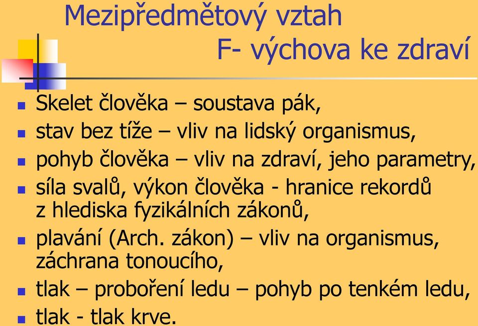 výkon člověka - hranice rekordů z hlediska fyzikálních zákonů, plavání (Arch.