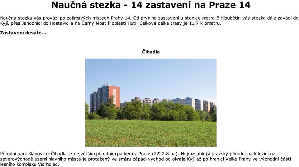 Praze (2222,8 ha).