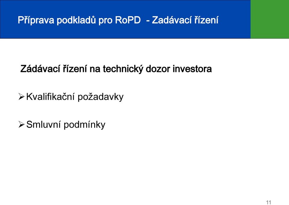 na technický dozor investora