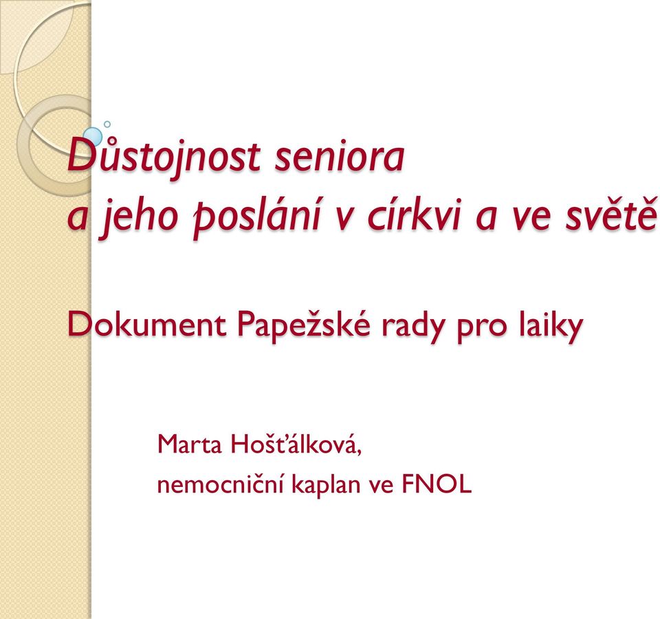 Dokument Papežské rady pro laiky