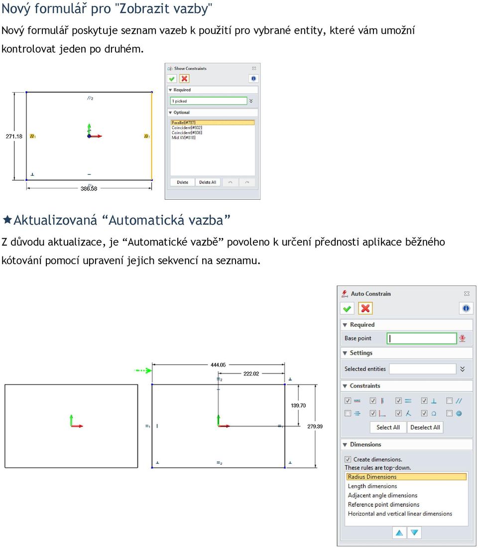 Aktualizovaná Automatická vazba Z důvodu aktualizace, je Automatické vazbě