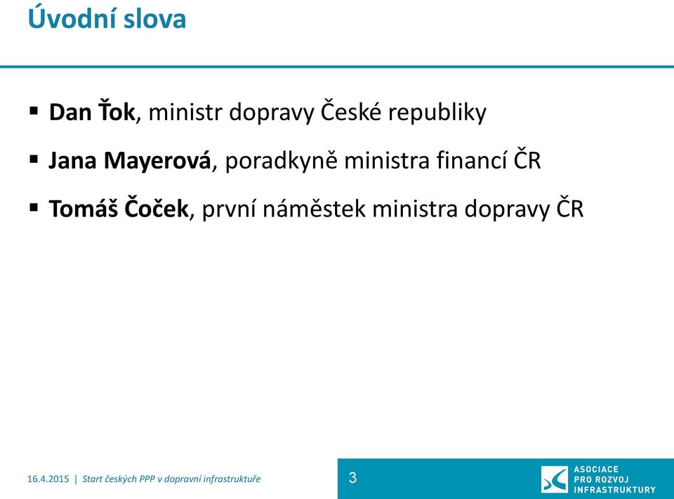 financí ČR Tomáš Čoček, první náměstek ministra