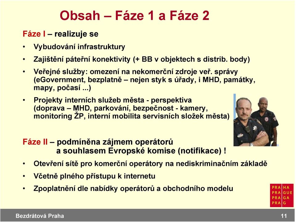 ..) Projekty interních služeb města - perspektiva (doprava MHD, parkování, bezpečnost - kamery, monitoring ŽP, interní mobilita servisních složek města) Fáze II