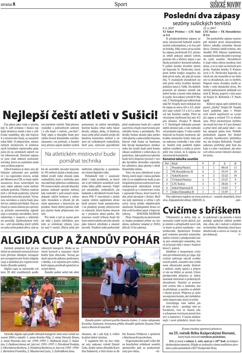 O přípravách, zúčastněných družstvech, či očekávaných hvězdách startovního pole, jsme již na stránkách našich novin informovali.