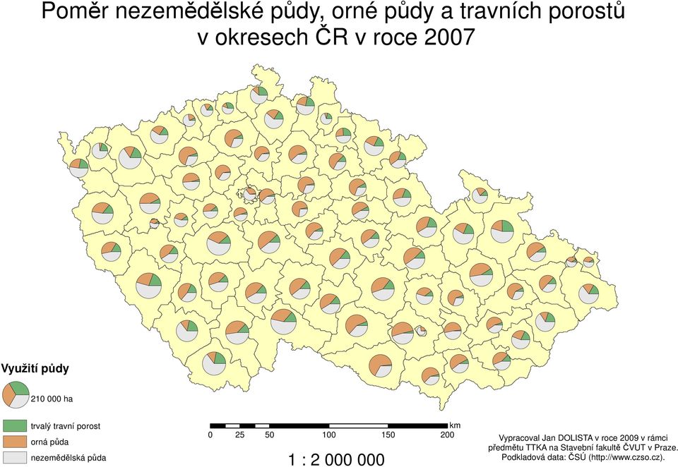 50 100 150 200 1 : 2 000 000 Vypracoval Jan DOLISTA v roce 2009 v rámci předmětu