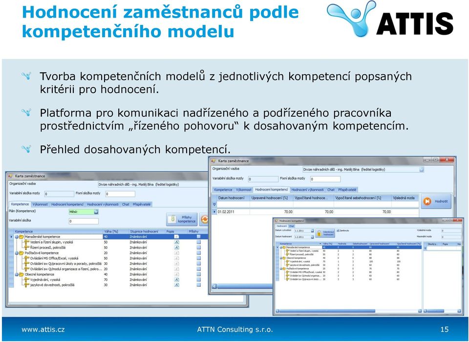 Platforma pro komunikaci nadřízeného a podřízeného pracovníka prostřednictvím