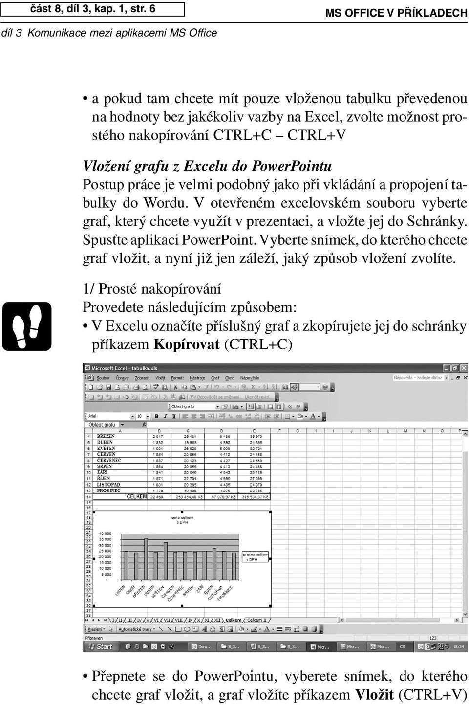 PowerPointu Postup práce je velmi podobný jako při vkládání a propojení tabulky do Wordu. V otevřeném excelovském souboru vyberte graf, který chcete využít v prezentaci, a vložte jej do Schránky.