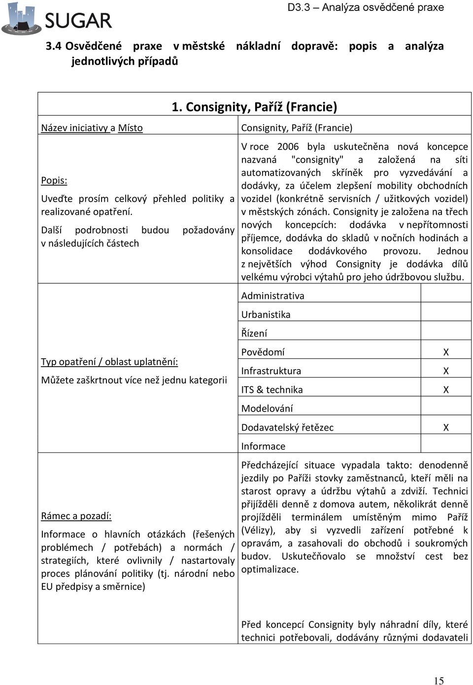 problémech / potřebách) a normách / strategiích, které ovlivnily / nastartovaly proces plánování politiky (tj. národní nebo EU předpisy a směrnice) 1.