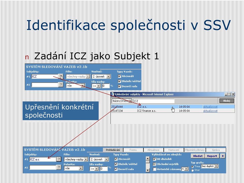 Zadání ICZ jako