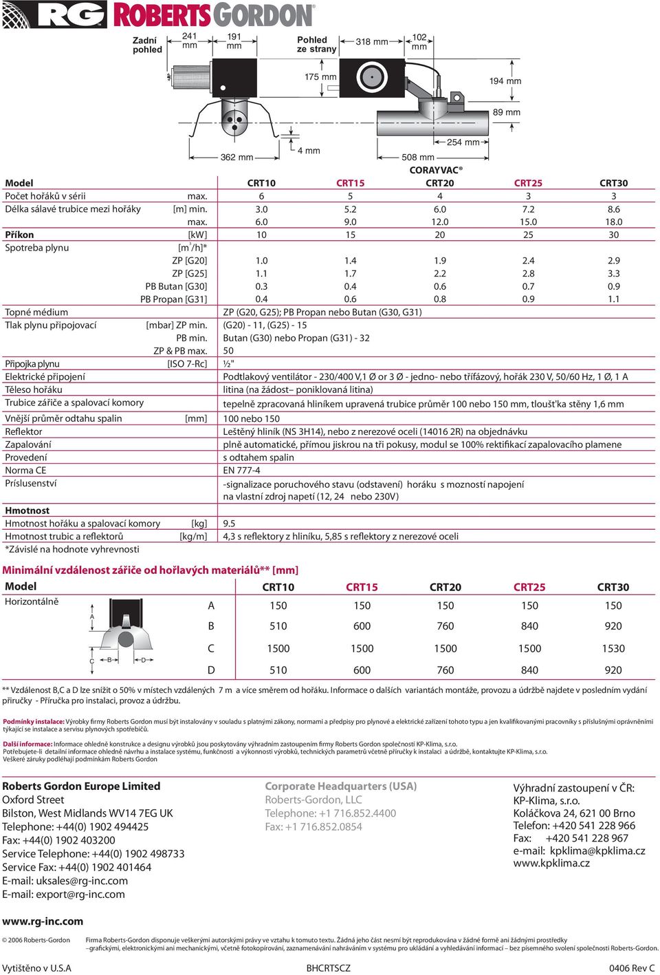 1 Topné médium ZP (G20, G25); PB Propan nebo Butan (G30, G31) Tlak plynu připojovací [mbar] ZP min. (G20) - 11, (G25) - 15 PB min. Butan (G30) nebo Propan (G31) - 32 ZP & PB max.