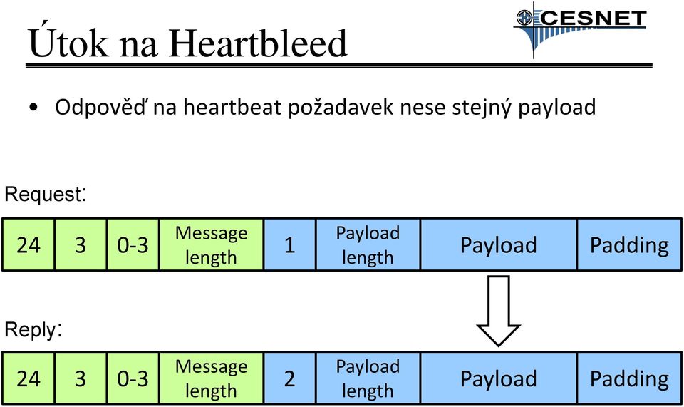 Payload length 24 3 0-3 1 Payload Padding Reply: