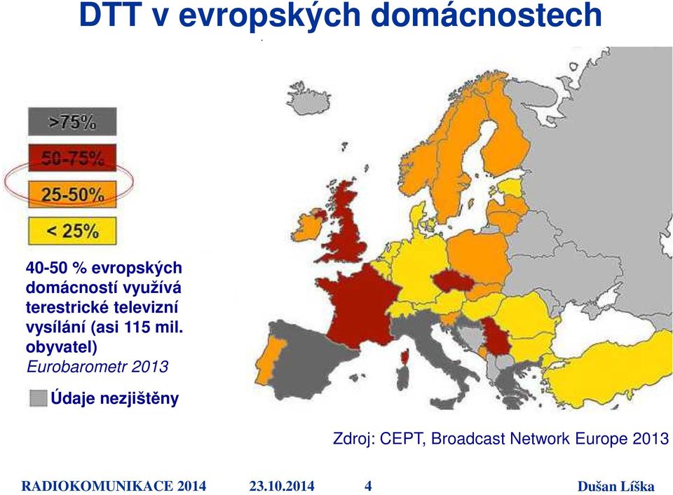 mil. obyvatel) Eurobarometr 2013 Údaje nezjištěny Zdroj: