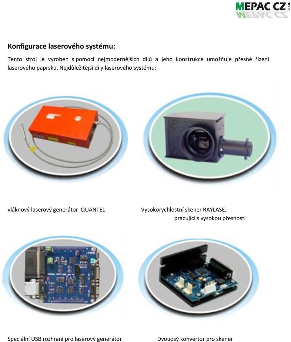 Nejdůležitější díly laserového systému: vláknový laserový generátor QUANTEL