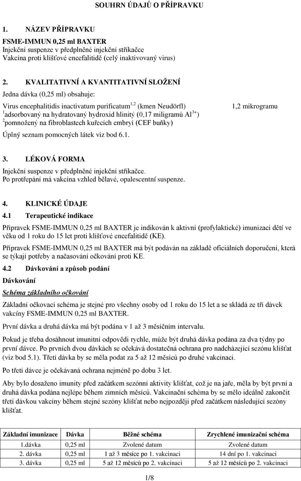 3+ ) 2 pomnožený na fibroblastech kuřecích embryí (CEF buňky) 1,2 mikrogramu Úplný seznam pomocných látek viz bod 6.1. 3. LÉKOVÁ FORMA Injekční suspenze v předplněné injekční stříkačce.