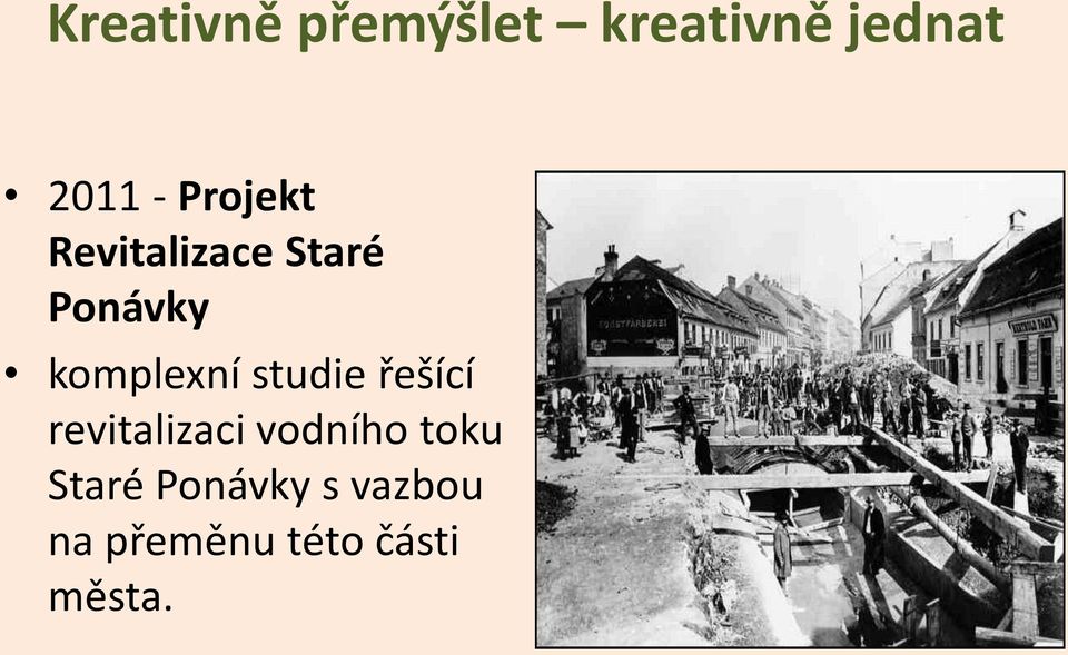 studie řešící revitalizaci vodního toku