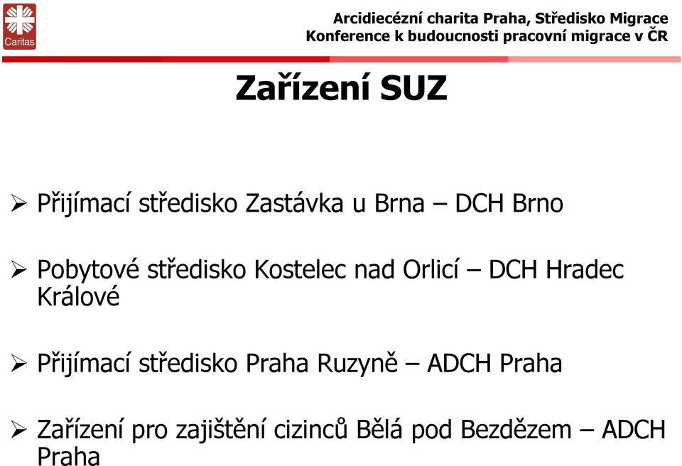 Králové Přijímací středisko Praha Ruzyně ADCH Praha