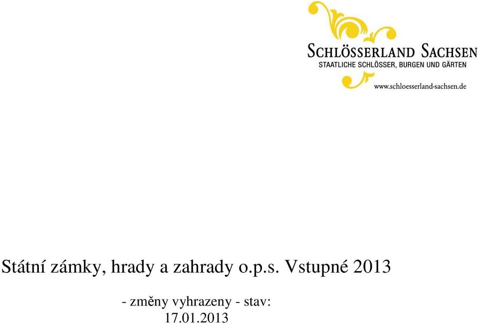 Vstupné 2013 - změny