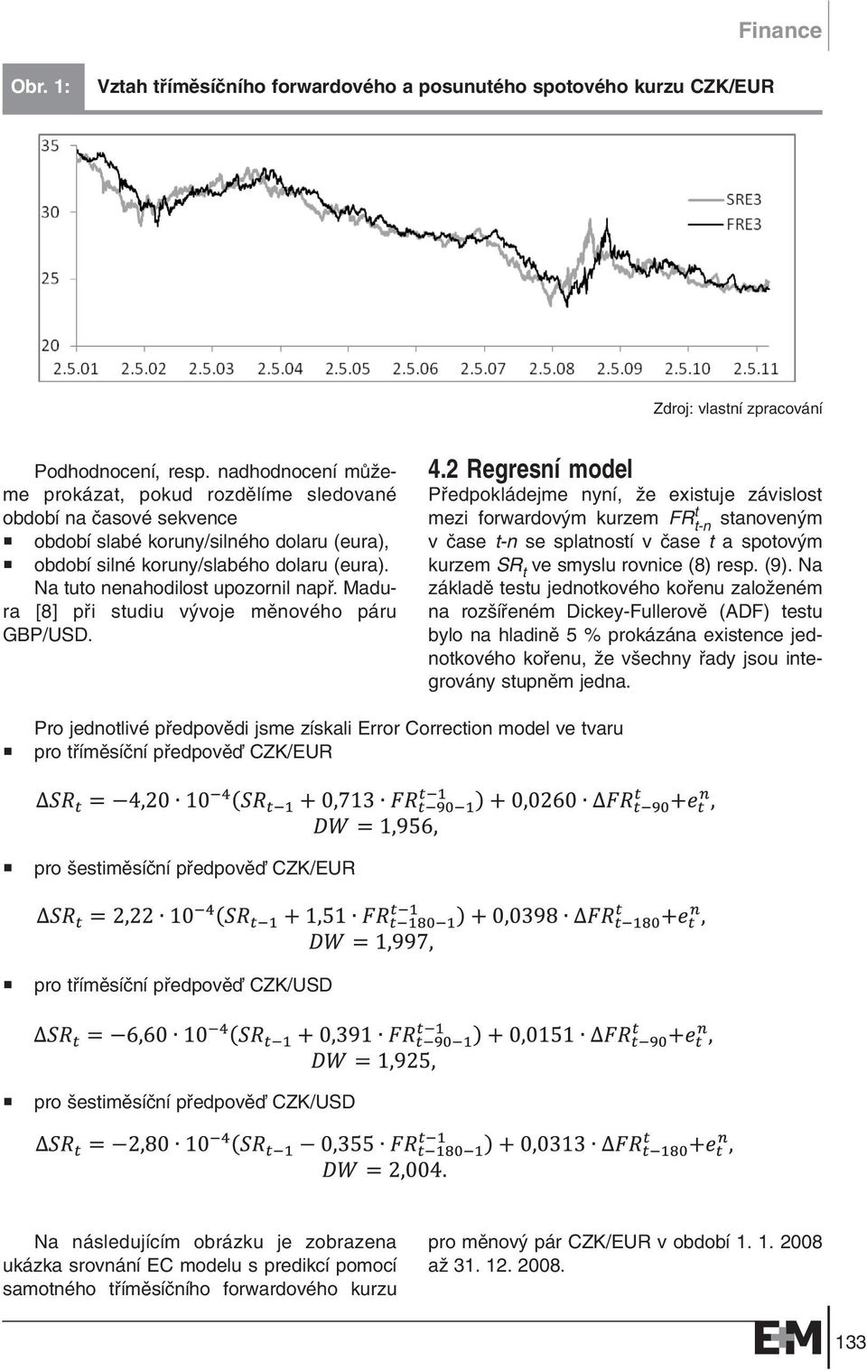 Na tuto nenahodilost upozornil napfi. Madura [8] pfii studiu v voje mûnového páru GBP/USD. 4.