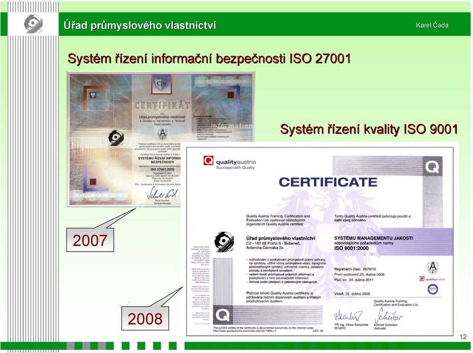 ISO 27001  kvality ISO