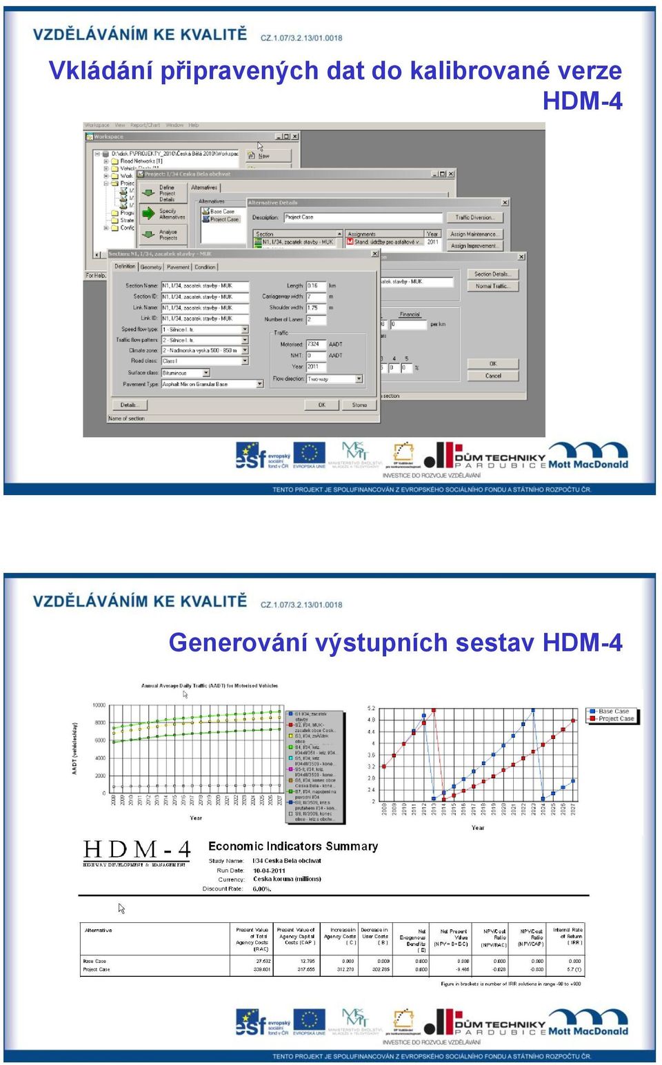 verze HDM-4 Generování