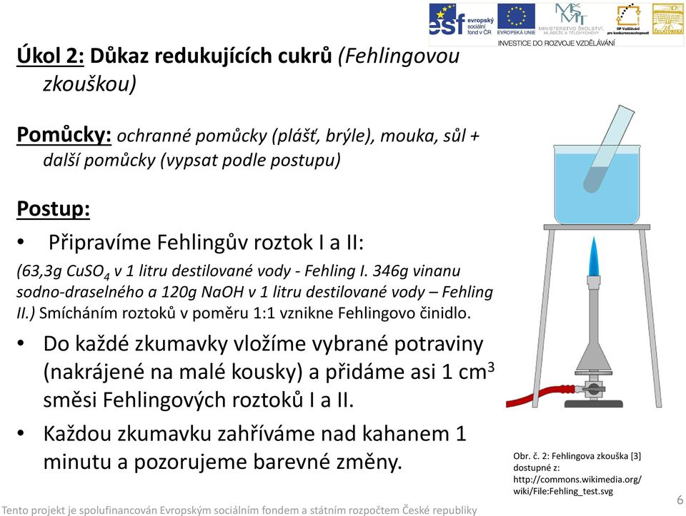 ) Smícháním roztoků vpoměru 1:1 vznikne Fehlingovo činidlo.