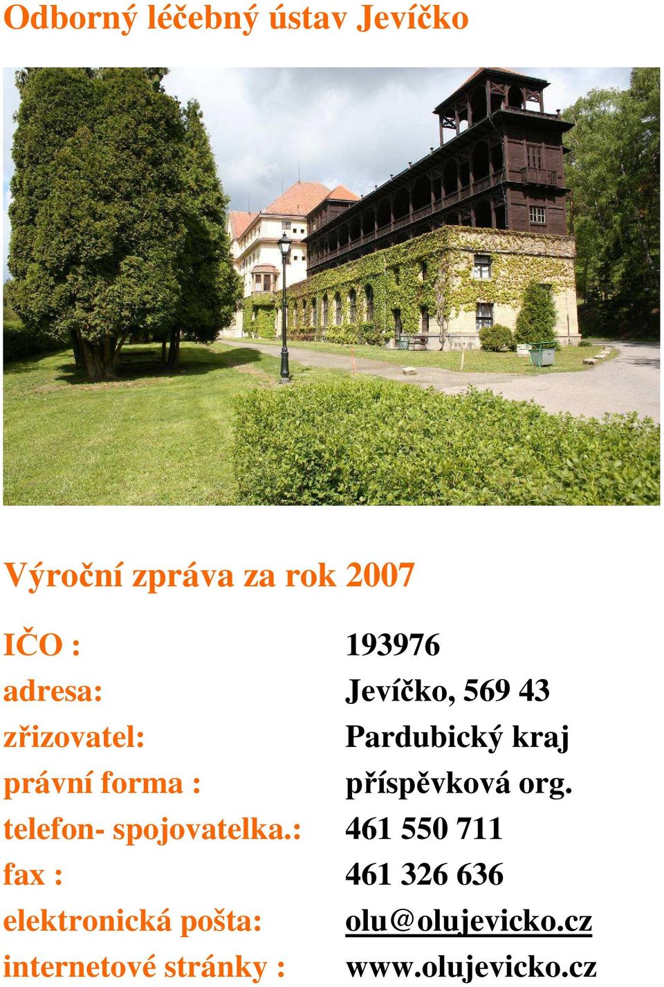 příspěvková org. telefon- spojovatelka.