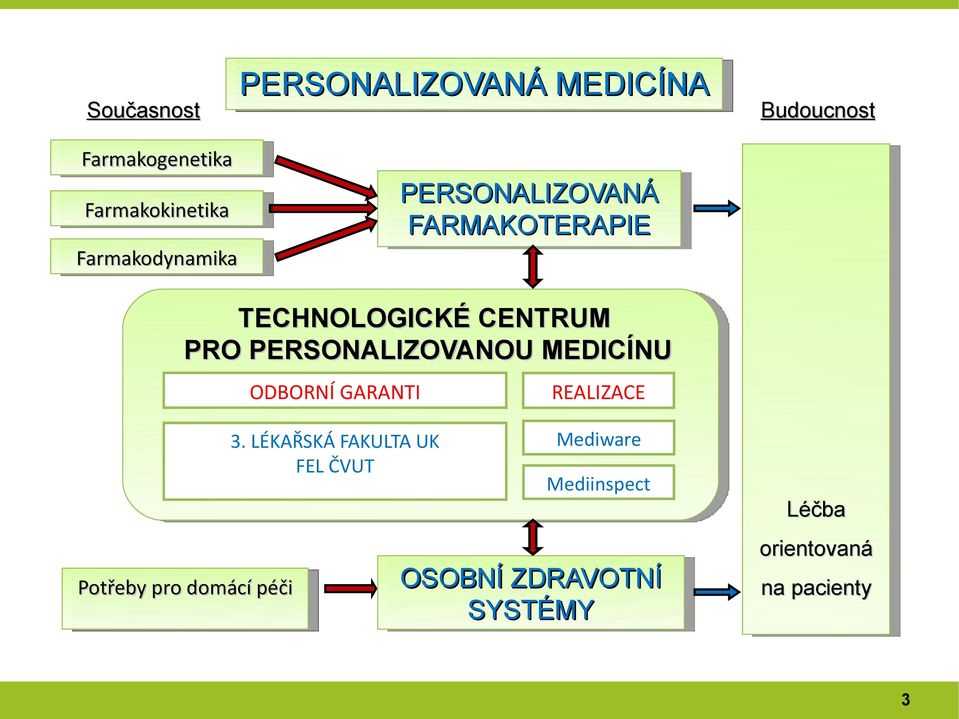 PERSONALIZOVANOU MEDICÍNU ODBORNÍ GARANTI REALIZACE Potřeby pro domácí péči 3.