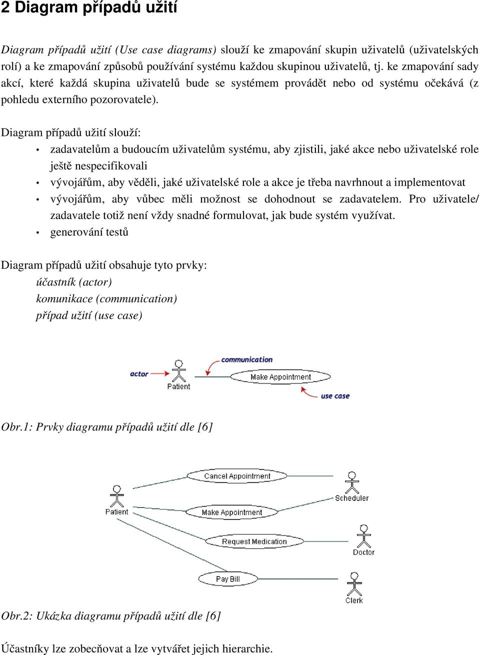 Diagram případů užití slouží: zadavatelům a budoucím uživatelům systému, aby zjistili, jaké akce nebo uživatelské role ještě nespecifikovali vývojářům, aby věděli, jaké uživatelské role a akce je