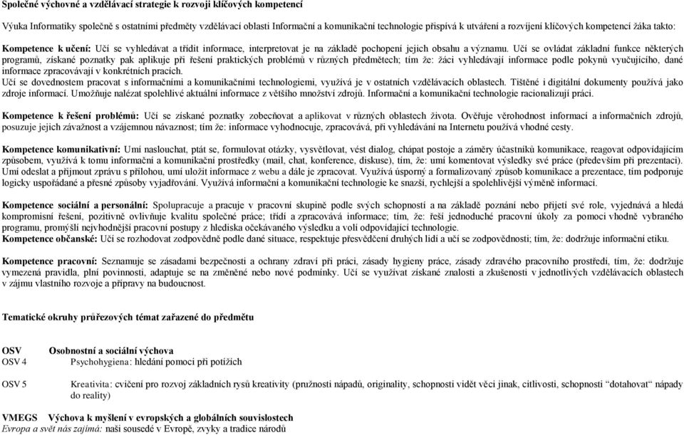 Učí se ovládat základní funkce některých programů, získané poznatky pak aplikuje při řešení praktických problémů v různých předmětech; tím že: žáci vyhledávají informace podle pokynů vyučujícího,