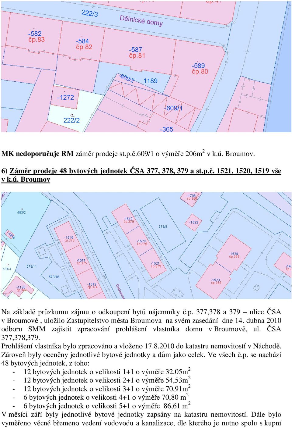 ČSA 377,378,379. Prohlášení vlastníka bylo zpr