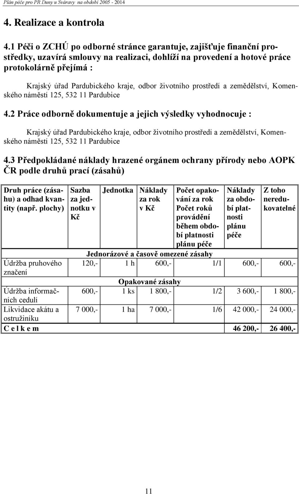 odbor životního prostředí a zemědělství, Komenského náměstí 125, 532 11 Pardubice 4.