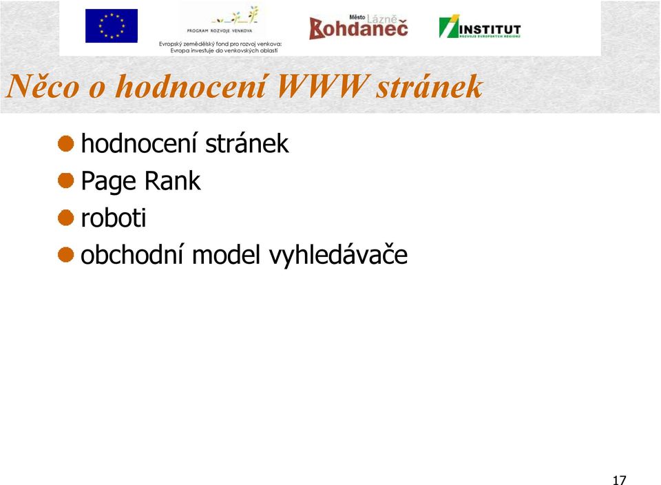 stránek Page Rank