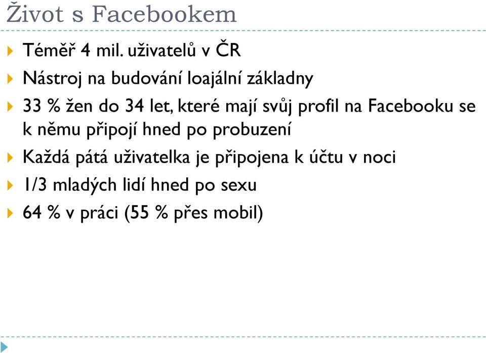 let, které mají svůj profil na Facebooku se k němu připojí hned po