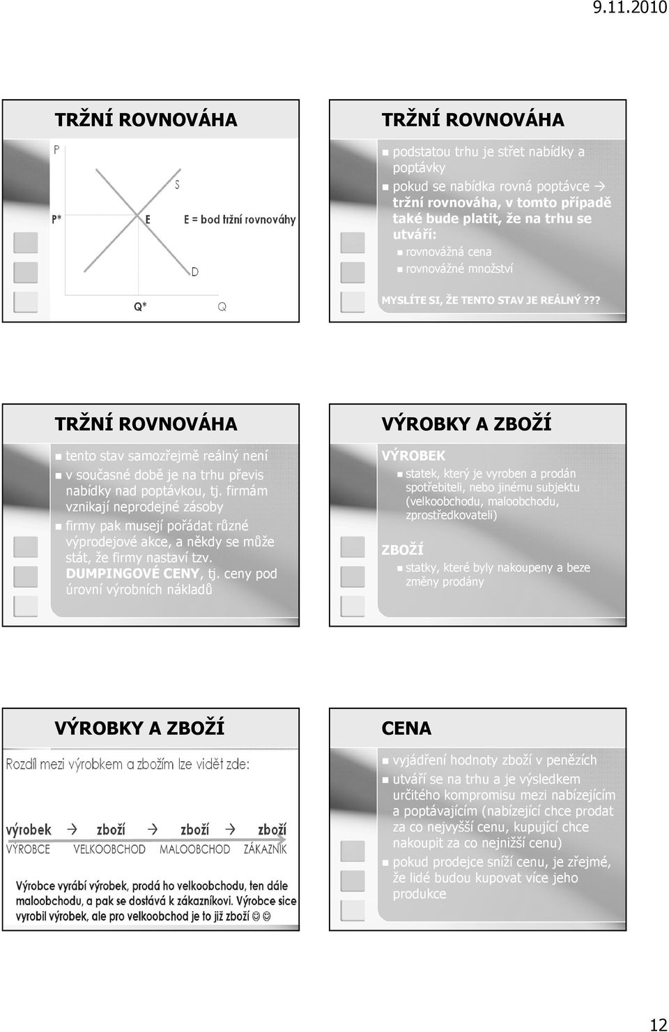 firmám vznikají neprodejné zásoby firmy pak musejí pořádat různé výprodejové akce, a někdy se může stát, že firmy nastaví tzv. DUMPINGOVÉ CENY, tj.